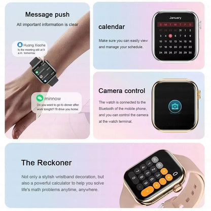 GPS Smart Watch Men For Apple Watch 10 Series Always On Display Body Temperature BT Call NFC Women DT Smartwatch For IOS Android