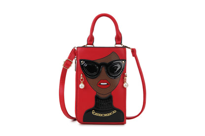 Sexy Lady Face Purses and Handbags for Women Fashion Designer Chain Shoulder Bag Party Clutch Funky Female Crossbody Bags 2022