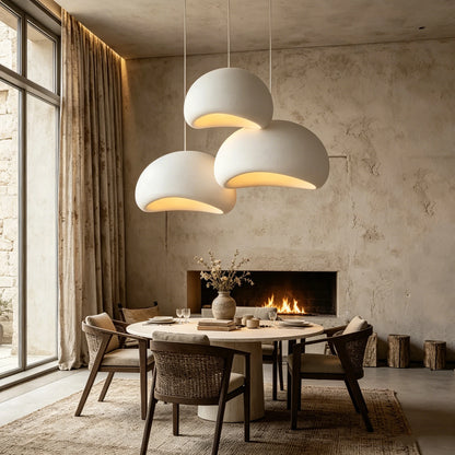 Nordic Wabi Sabi Pendant Lights Modern LED Ceiling Chandelier Lights for Living Room Bedroom Dining Room Home Decor Hanging Lamp