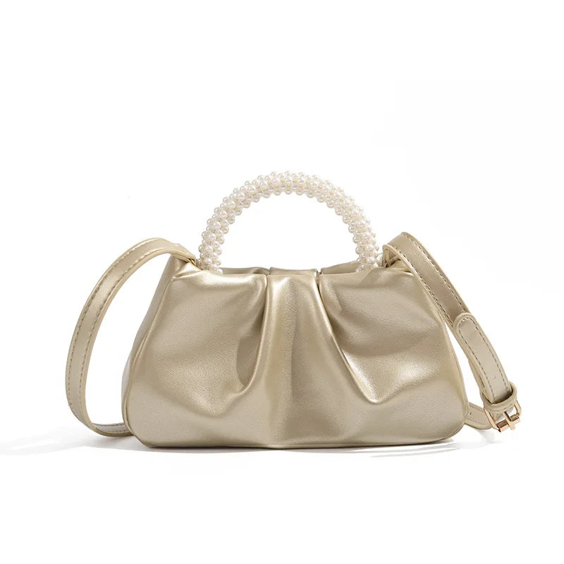 Fashion Pearl Handle Women Dinner Clutch Purse Handbags Luxury Design Ladies Square Shoulder Bags Female Small Messenger Bag