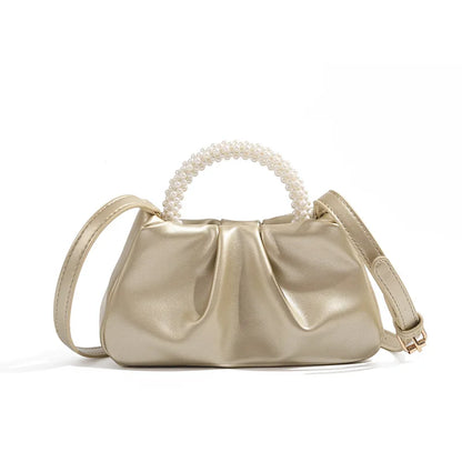 Fashion Pearl Handle Women Dinner Clutch Purse Handbags Luxury Design Ladies Square Shoulder Bags Female Small Messenger Bag