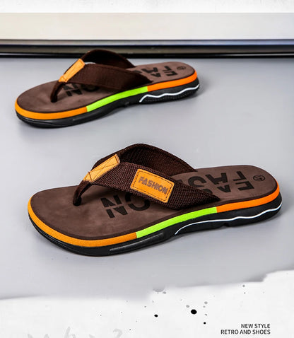 High Quality Green Men Summer Flip-Flop Non-slip Beach Slippers for Men Outdoor Flip Flops Man Fashion Slides Chinelo Masculino