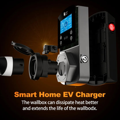 Feyree Type2 EV Charger Socket Version 22KW Smart Electric Car Charger for TS-NACS Type1 GB/T Plug EVSE Wallbox WIFI APP Control