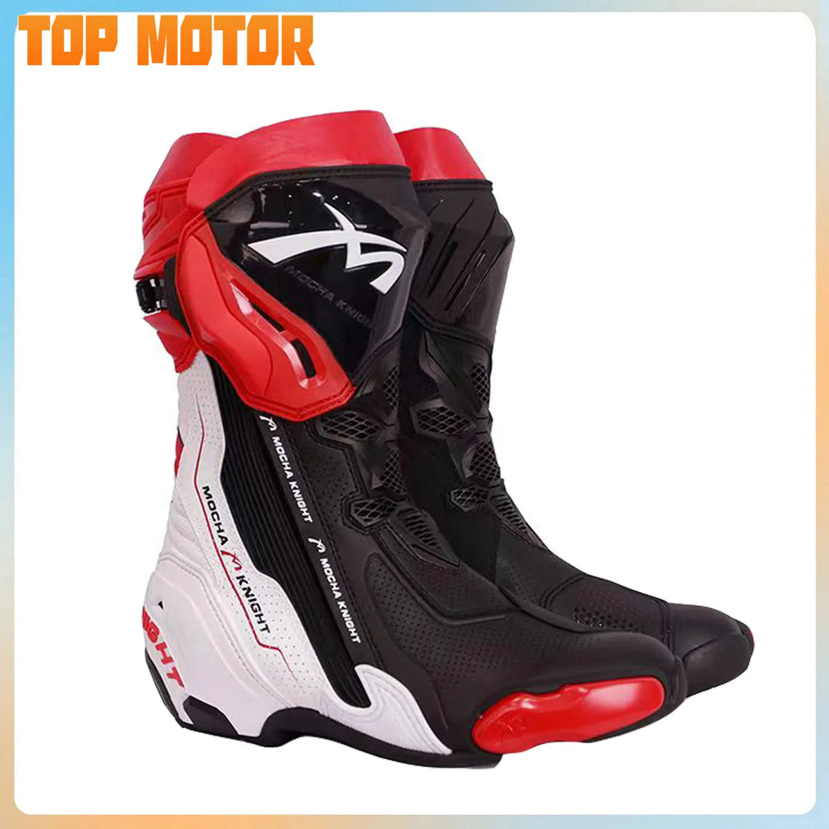 2025 New BENKIA Mocha Motorcycle Long Boots CE Certification BotasTrack Racing Shoe vInternal External Dual Boots TPU Protection