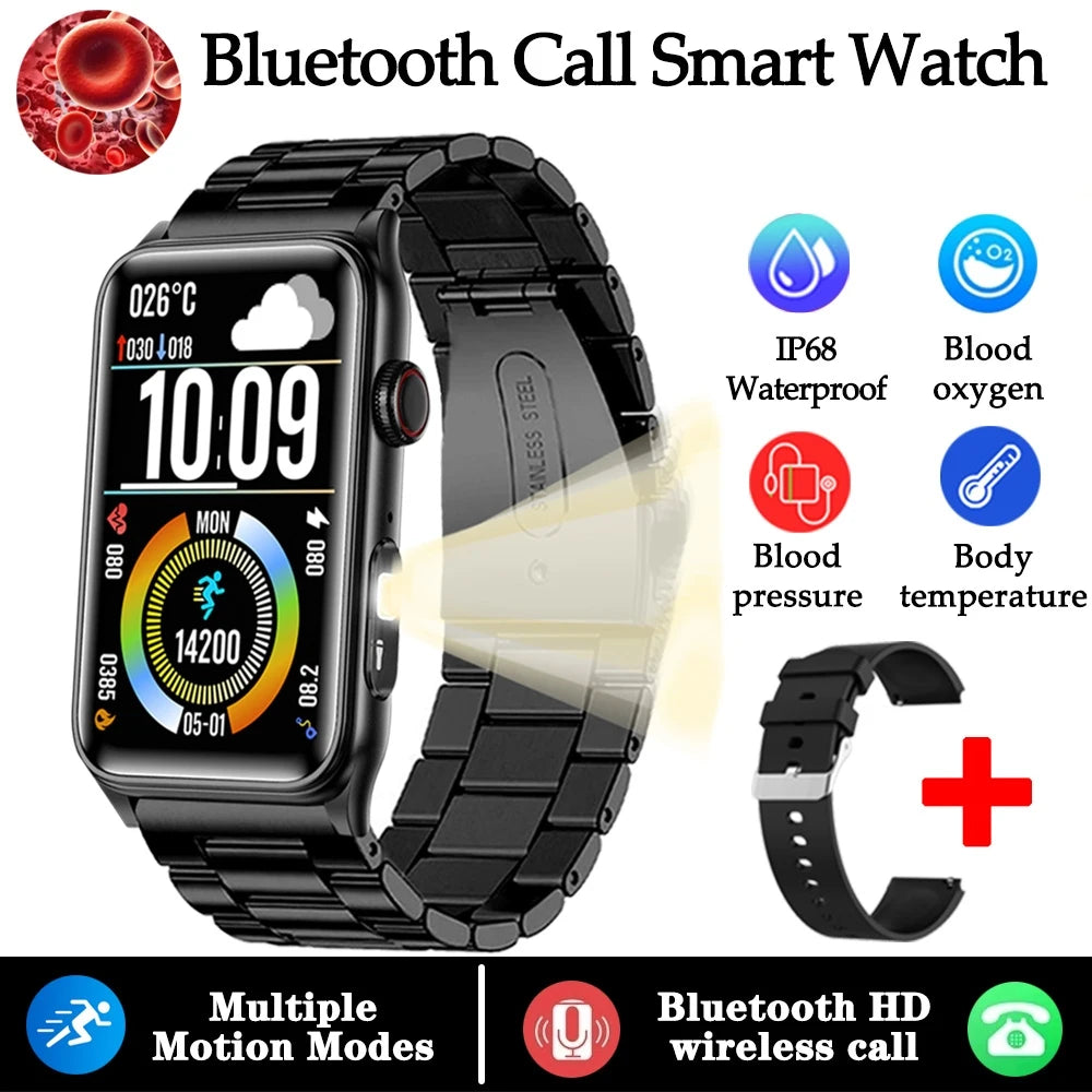 2025 New AI Health Manager Smart Watch Men Blood Pressure Blood Oxygen Sports Bluetooth Call Waterproof Health SmartWatch