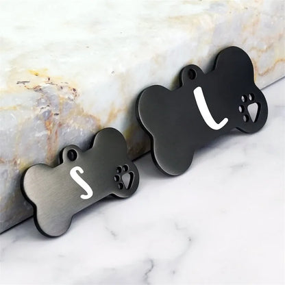 Stainless Steel Personalized Engraving Anti-lost Dog ID Tag Customized Pet Name Puppy Collar Dog Cat Bone Tags Pet Supplies
