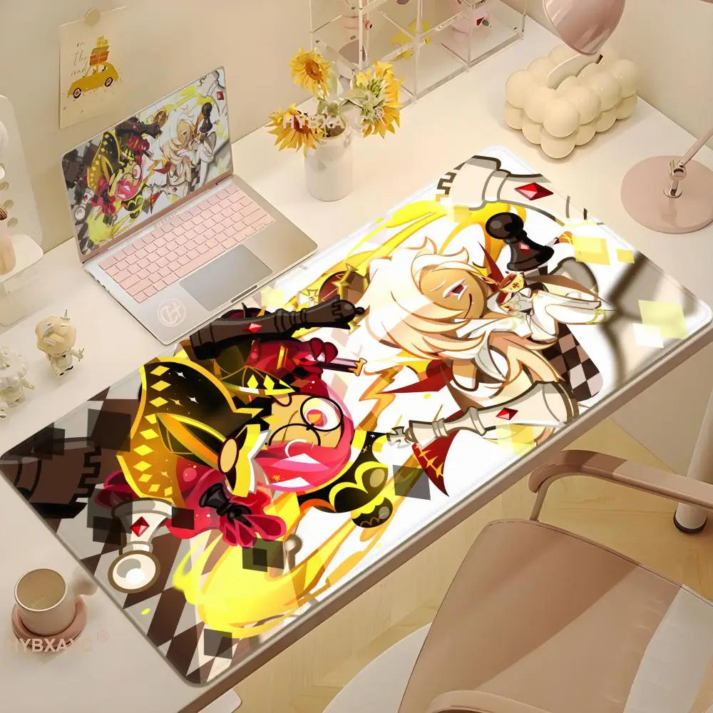 Anime Mousepad Cookie Run K-Kingdom MousePad Gaming Accessories Non-Slip Desk Mat Gamer Pc Cabinet Mouse Pad Laptop Carpet Mats