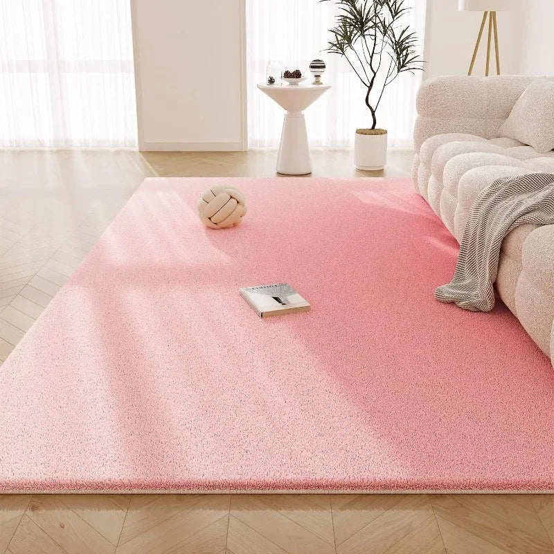 Sweet Pink Living Room Carpet Large Butterfly Print Fluffy Bedroom Rugs Soft Fashionable Ins Style Coffee Table Mats Alfombra 러그