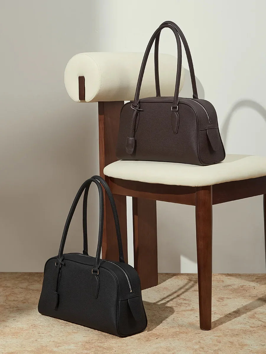 Women's Luxury Designer Handbags Genuine Leather Ladies Underarm Shoulder Bag New Fashion 2026 Cowhide Large Capacity Tote Bag