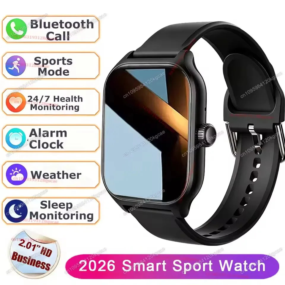 2026 New Smart Watch Bluetooth Call Message Reminder 24 Hour Health Monitoring Smart Watch Gift for Men and Women