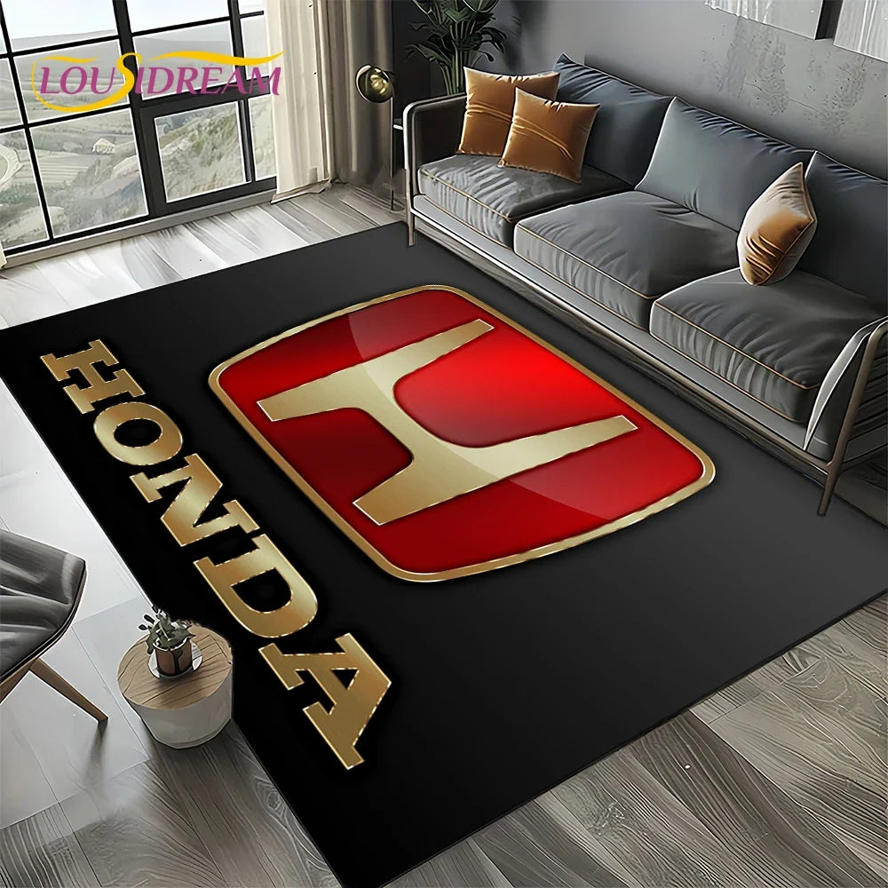 Racing Car H-HONDA HRC Motorcycle Carpet Rug for Living Room Bedroom Home Sofa Decoration,Kids Area Rug Non-slip Floor Mat Gift