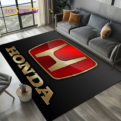 Racing Car H-HONDA HRC Motorcycle Carpet Rug for Living Room Bedroom Home Sofa Decoration,Kids Area Rug Non-slip Floor Mat Gift
