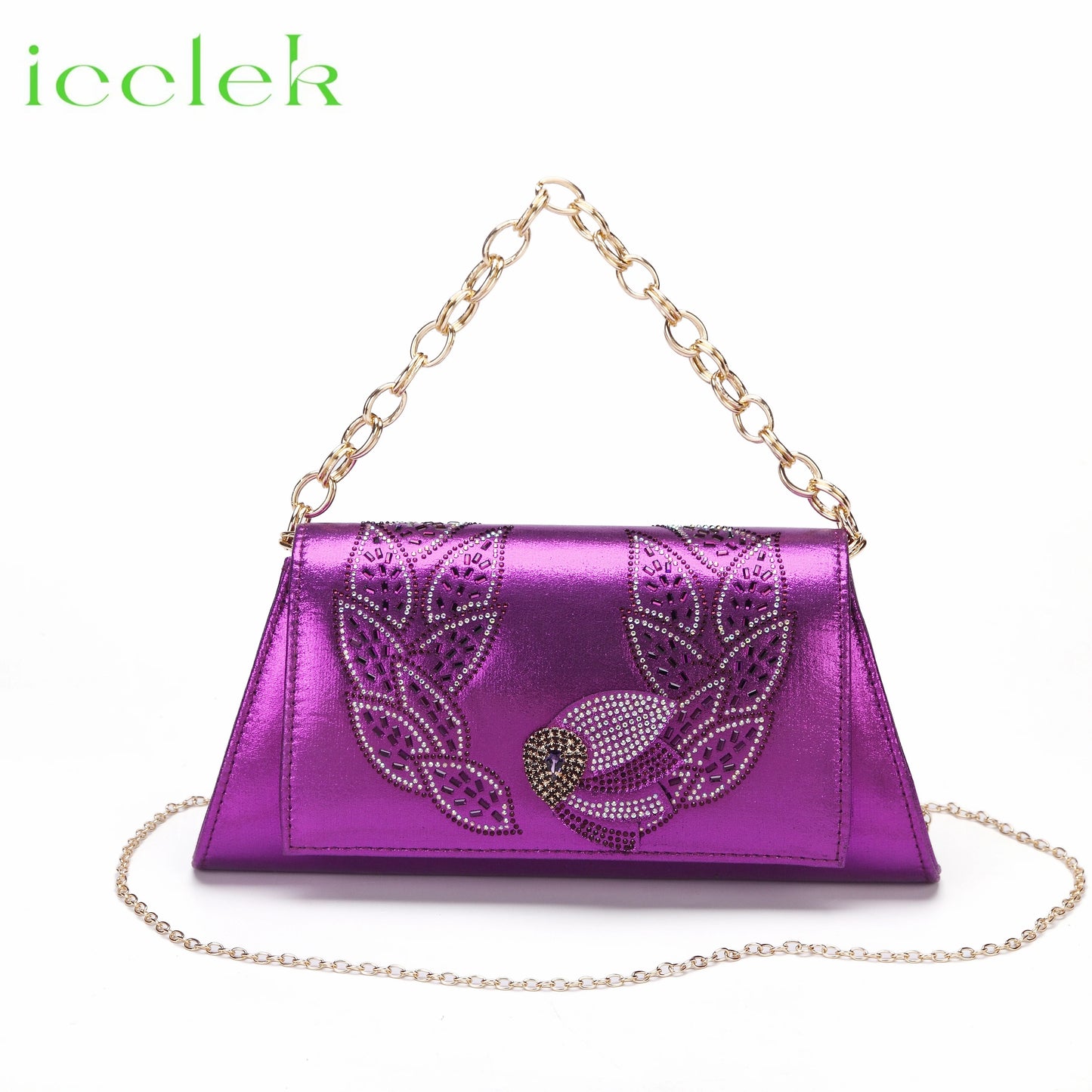 New Arrival Purple Color Women Peep Toe Sandals Shoes Matching bag Set For Mature Offices Ladies in Dress