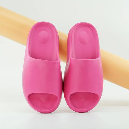 Summer Slippers Men Women Indoor EVA Soft Bottom Sandals Open Toe Trend Slides Beach Shoes Slippers Home Shoes Size 35-46