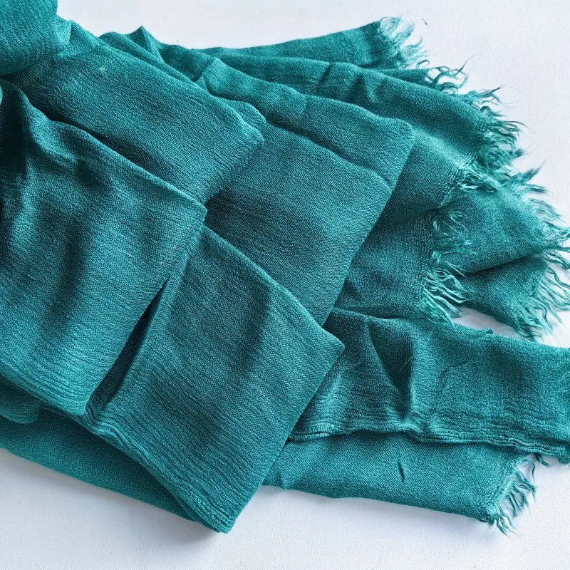 60 Color Cotton Crepe Shawl Headwraps Fashion Scarf Hijab For Women Veil Muslim Islam Hijab Cap Scarf For Muslim Shawl 200*90CM