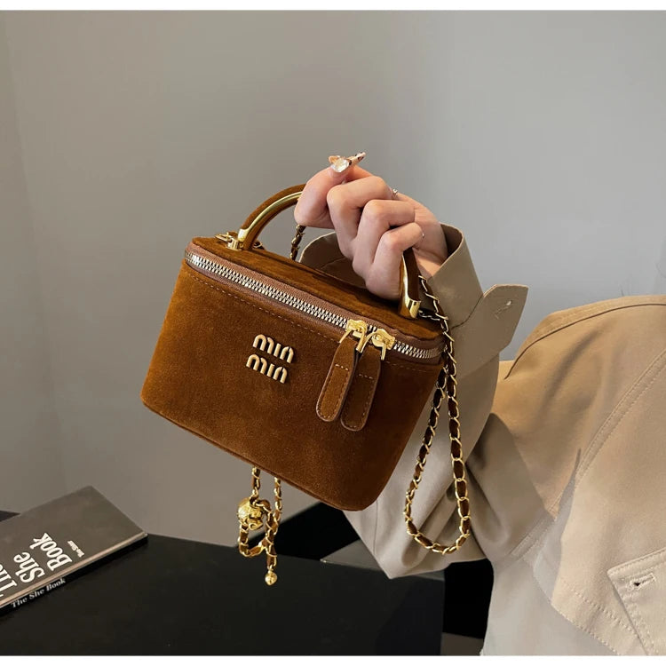 New Frosted Handbags Women's Square Bags Mini Lipstick Cosmetics Packs Ladies Handbags and Purse Niche Shoulder Crossbody Bags