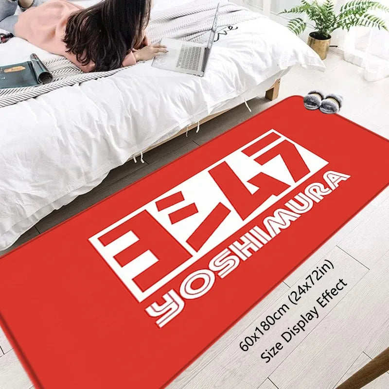 Suzuki Yoshimura Motorsports Carpet Garage Mat Racing Cool Motorcycle Display Electric Vehicle Mats Entrance Doormat Bedroom Rug