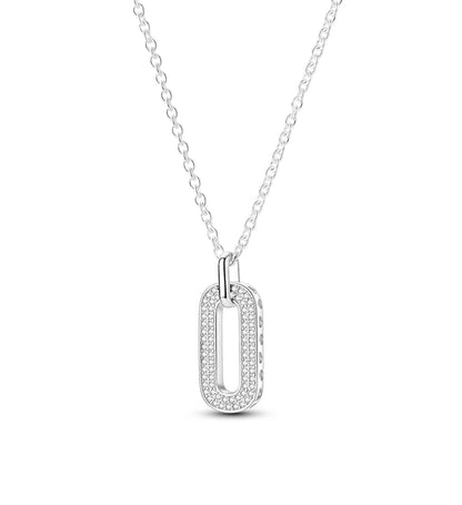 Luxury Necklace 925 Silver Original Sterling Zircon Dragonfly Butterfly Firefly Star Moon Chain Link For Women Wedding Jewelry