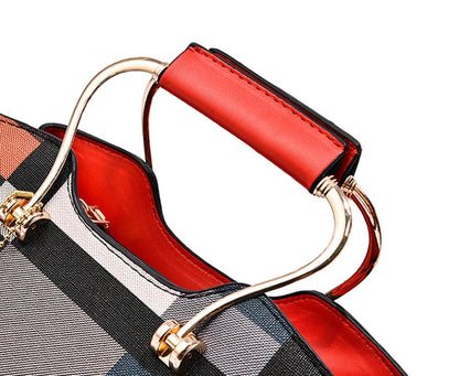 Luxury Design Messenger Bags Women PU Leather Purse and Handbags for Women Vintage Plaid Ladies Travel Crossbody Shoulder Bag