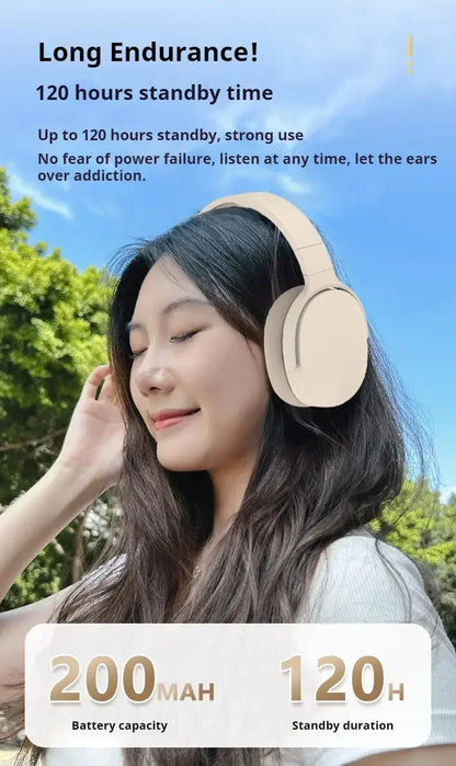 Hot Wireless Bluetooth Headphones Over Ear Hifi Stereo Headset True Sports Earphones TF AUX Music Player with HD Mic