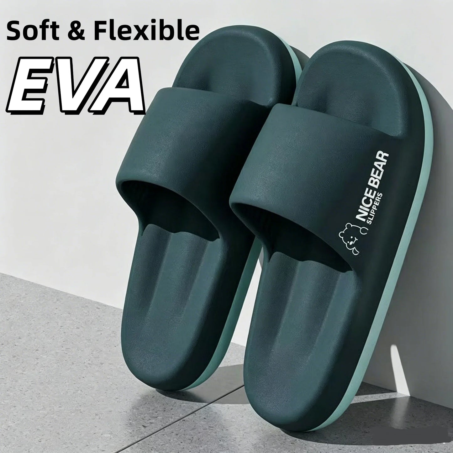 Fashion Men's Summer Ligtweight EVA Indoor Home Sandals Slippers Shoes Men Slippers Outdoor Students Women Comfortable Slides