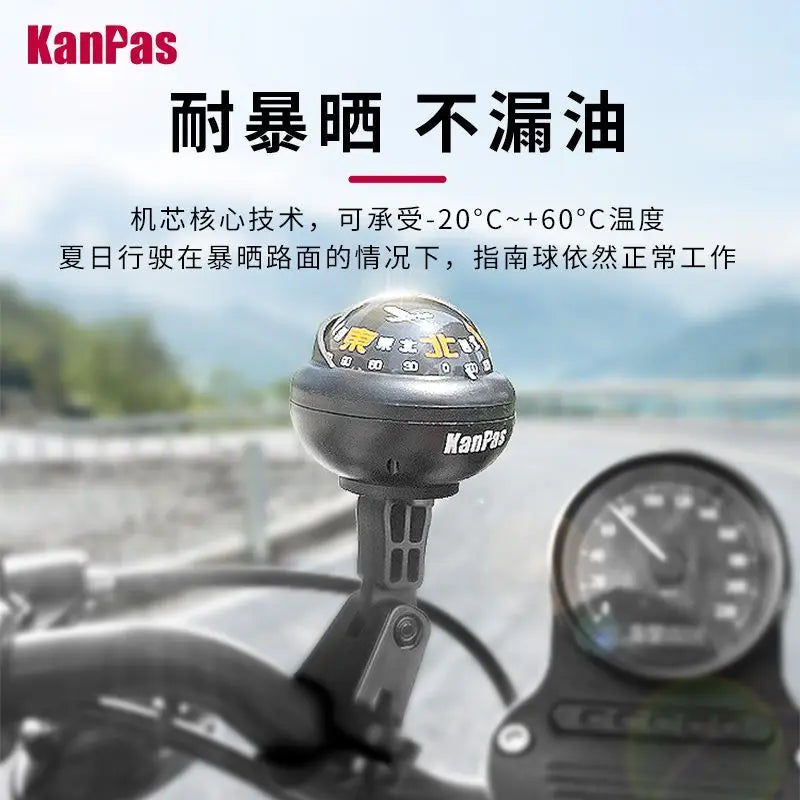 High‑Precision Riding Compass Waterproof Sun‑resistant Luminous Guiding Ball Navigation Tool for Motorcycle Electric Bicycle