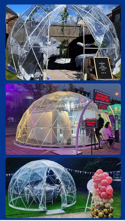 Geodesic Dome Tent Transparent Bubble Camping Tent Luxury Outdoor Resort Garden Customized