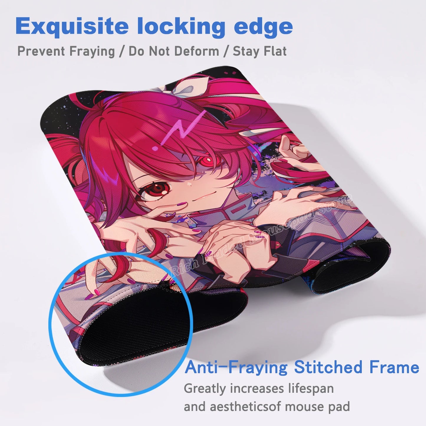 Kawaii Anime Girl Gaming Mouse Pad K-Kasane Teto Large LockEdge Mousepad XXL Computer Keyboard Desk Mat E-Sports PC Gaming Pads