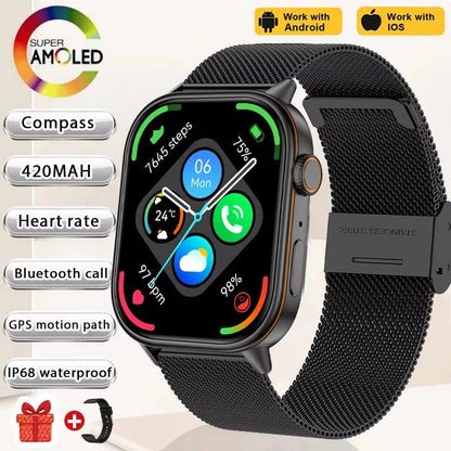 2026 New Multifunctional Smartwatch Women Gift Built-in GPS Bluetooth Call Music Fitness Sports Bracelet Sleep Monitor Watch Lad