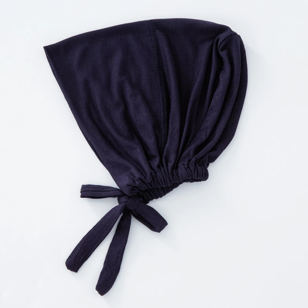 82 Colors Tie-Back Undercaps Fashion Women's Inner Hijab Muslim Cap Bonnet Plain Islamic Cotton Spandex Jersey DEW Underscarf