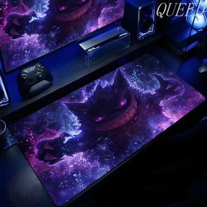 XXL Play Mat Laptop Black Gaming Accessories Mouse Pad Japan Anime Keyboard Rug PC P-pokemon Gengar Mousepad Gamer Keyboard Rug