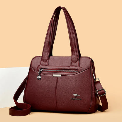 High Quality Ladies Soft Leather Shoulder Bag Designer Luxury Handbags Tote Bags For Womens 2025 Female Crossbody Messenger Bags