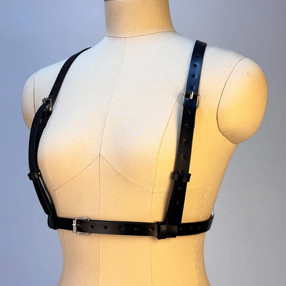 Fashion PU Leather Waist Belt For Women Punk Gothic Chest Harness Belt Harajuku Suspenders Clothing Accessories