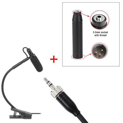 3 Pin 4 PIN Mini XLR Saxophone Microphone Supercardioid 3.5mm Trumpet Music Wind Instrument Sax Mic Horn IM-20