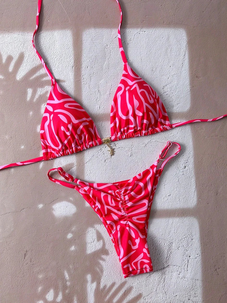Micro Bikini Women Swimsuit Two-Piece Bathing Suit Woman Swimwear 2026 Sexy Leopard Push Up Thong Bikinis Sets Beachwear Summer