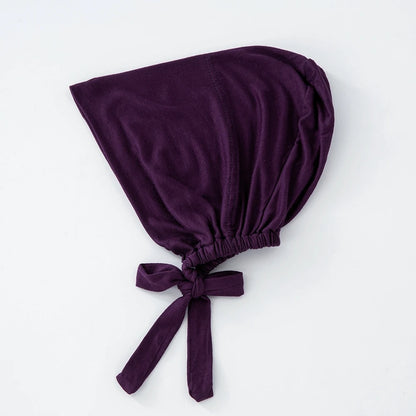 82 Colors Tie-Back Undercaps Fashion Women's Inner Hijab Muslim Cap Bonnet Plain Islamic Cotton Spandex Jersey DEW Underscarf