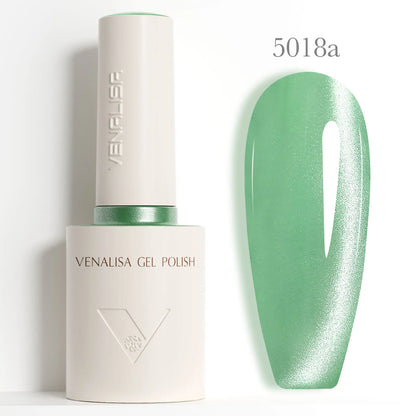 Venalisa 10ml HEMA TPO Free Red Cat Eye Gel Polish Soak Off UV LED Magnetic Nail Polish Diamond Top Long Wear Gel Varnish