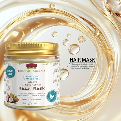 Coconut & Onion Oil Hair Mask - Hydrating & Strengthening Treatment for Smooth, Healthy Curls