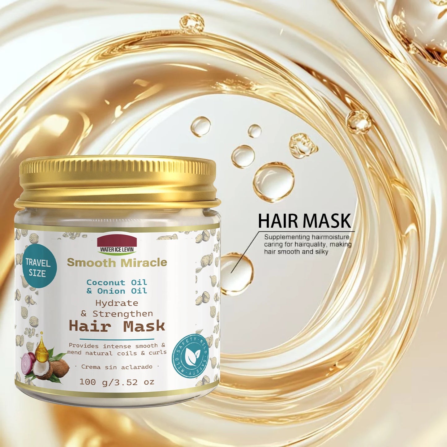 Coconut & Onion Oil Hair Mask - Hydrating & Strengthening Treatment for Smooth, Healthy Curls