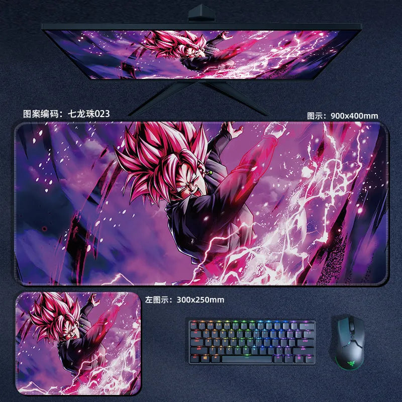 High Quality Print Dragon Ball Leather Mouse Pad Oversized Japanese Anime Nostalgic Son Goku Desk Mat Keyboard Pad Notebook Pad