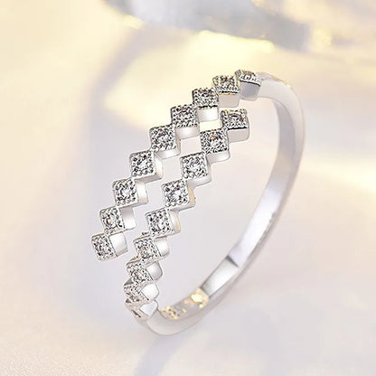 Original 925 Sterling Silver Ring High Quality Adjustable Opening AAA Zircon For Women Wedding Fine Fashion Jewelry Gift