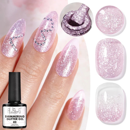 AWStorG 7.5ml Starlit Chameleon Cat Magnetic Gel Nail Polish Double Colors Semi Permanent UV Gel Varnish Need Black Base