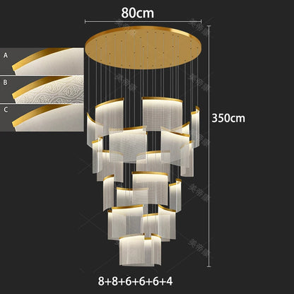 Modern home decor led lights pendant light lamps forstaircase Chandeliers for living room hanging light indoor lighting