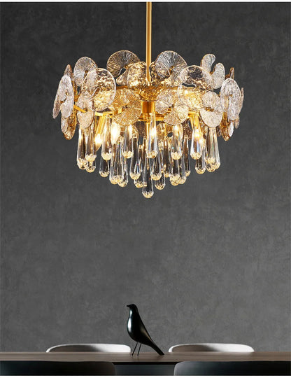 Living Room Luxury Crystal Chandelier Home Decor Items Lustre Modern Ceiling Chandeliers Lights Led Ceiling Light Chandelier