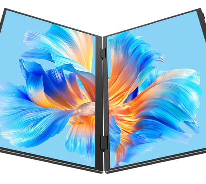 15.6" Folding Portable Monitor Dual Touch Screen 1080p 300nits VESA 75mm Freely Adjust Display Extender for Laptop PC With Bag