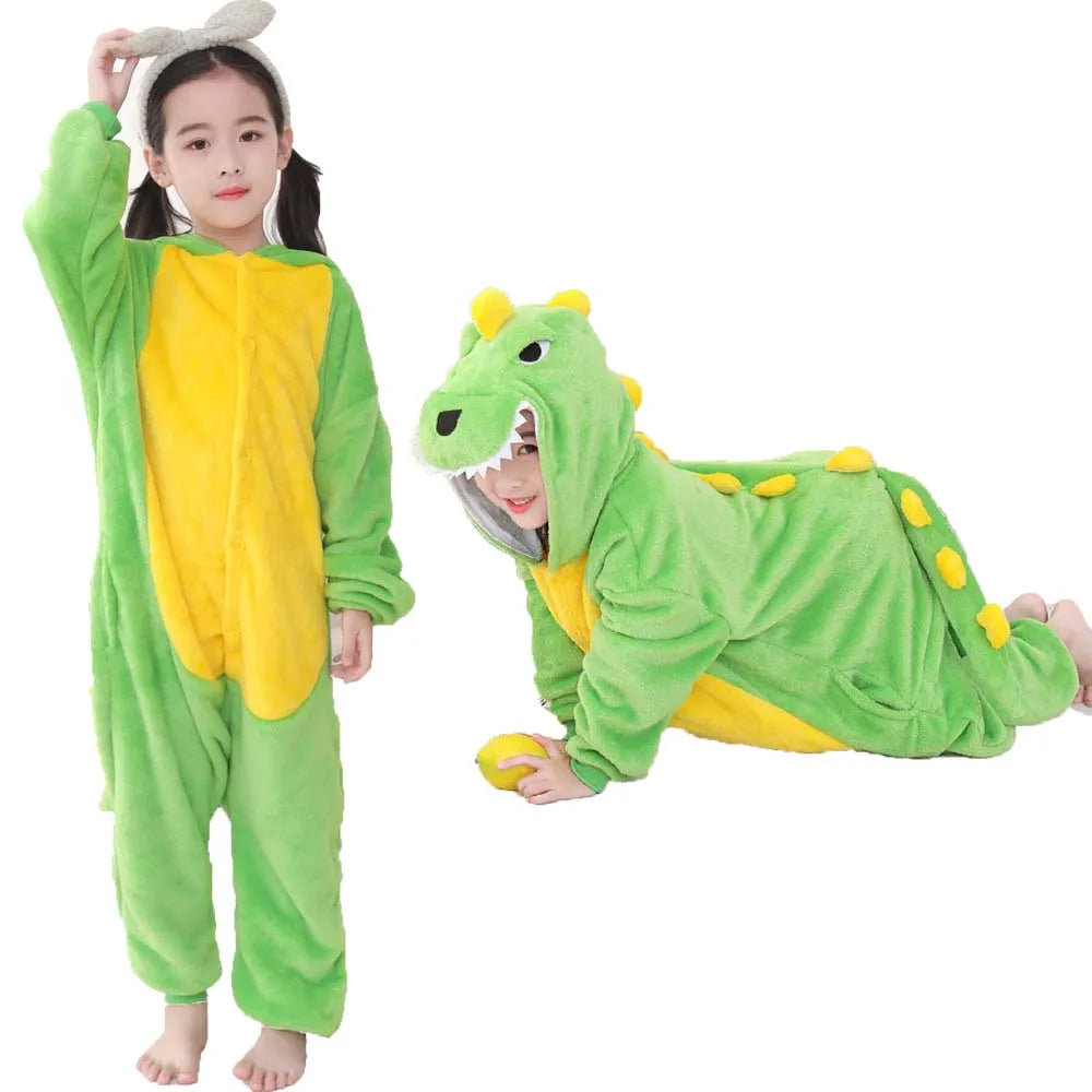 Adults Animal Cosplay Pajamas Flannel Onesies Costume Jumpsuit Pajamas Hooded Sleepwear Halloween One Piece for Performing