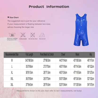 Men Women Waterproof Glossy Bodysuit Leak-proof Washable Diaper Cover Elderly Bedridden Special Needs Adaptive Jumpsuit Swimwear