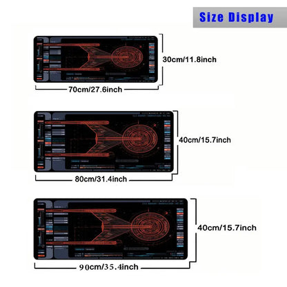 Aerospace components Mouse Pad Large Computer Office Game Table Mat Rubber Anti-slip Stitched Keyboard Mats 90x40 XXL Desk Pads