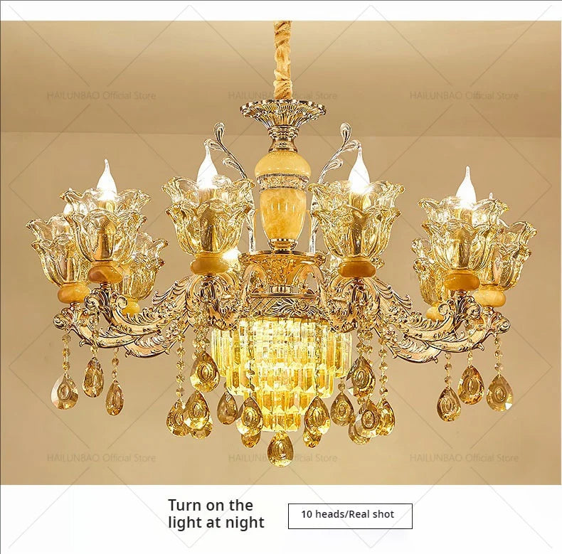 Postmodern Chandelier Living Room Lights European Dining Room Bedroom Home Master Luxury Atmospheric Lamps Villa Crystal Lamps