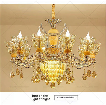 Postmodern Chandelier Living Room Lights European Dining Room Bedroom Home Master Luxury Atmospheric Lamps Villa Crystal Lamps